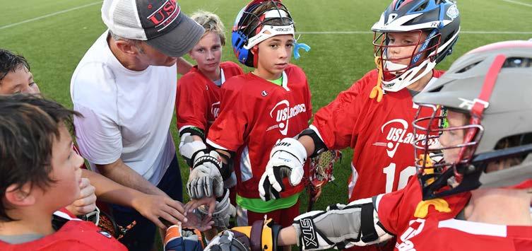 2.1.3 - COACHES Coaches are not permitted on the field of play at 12U. They shall stay confined to their designated coach s box on the sideline. 2.1.5 - OFFICIALS US Lacrosse recommends at least 2 certified officials on the field for every competition.