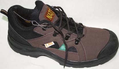 Work Boots & Shoes laced WorKing Shoe, hiker Style Cushioned lining Tough P.U / Nylon upper with toe protector Double density P.