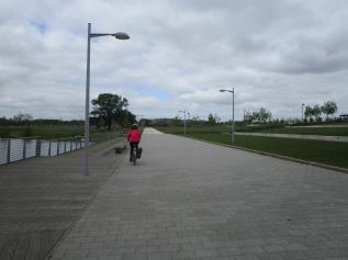 These examples include: Green corridors through Cambridge and particularly some of the riverside paths and bridges such as the Riverside Bridge itself.