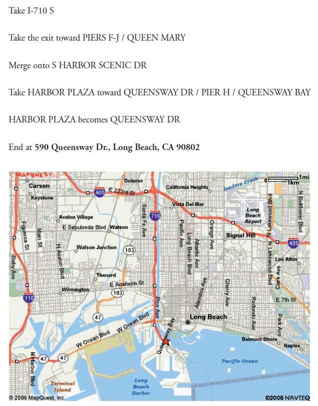 Load In / Load Out Procedure DIRECTIONS TO STAGING SOUTH SHORE