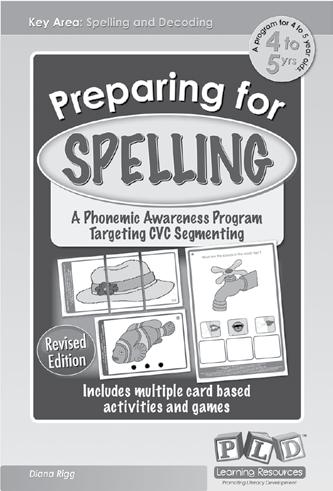 Learning Resource for Key rea: Spelling and Decoding phonemic awareness program targeting CVC segmenting. Phonemic awareness is strongly associated with early literacy achievement.