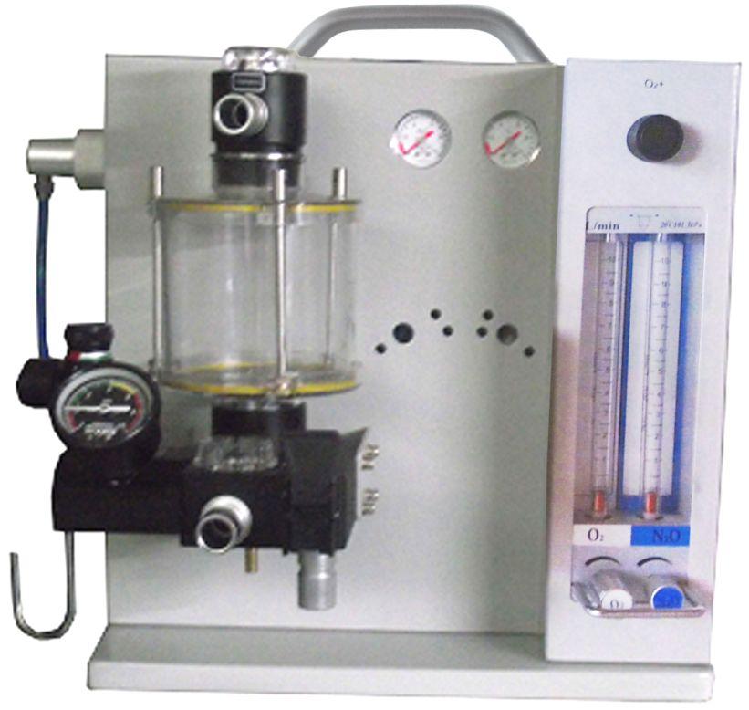 2.Control section of anaesthetic system 2.1Anaesthetic control system 4 5 6 1 2 3 1. O2 Flush press button 2.