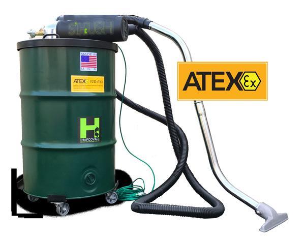 ANTI-STATIC AND ATEX CERTIFIED ( X and EX Designaion) HafcoVac ani-saic unis ( X and EX model numbers) are designed and facory assembled wih a number of feaures o ensure saic elecriciy is safely