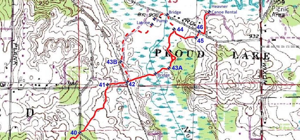 CPT Canoe Trek 2 nd day, Childs Lake Road to Heavner's Canoe Rental (Canoe Livery Start Edition, Canoe Map #8) 40.