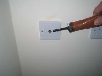 penetrations at a edroom aerial socket and