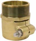 Pre-insulated piping systems Fittings WIPEX fittings WIPEX dezincification-resistant (DZR) compression fittings transition PEX service pipe to a male NPT thread for a watertight, leak-resistant