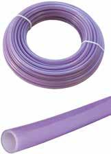 PEX plumbing systems Uponor AquaPEX reclaimed water tubing has an outer purple coating specifically designed for use in reclaimed or graywater distribution systems.