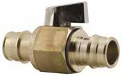 PEX plumbing systems ProPEX LF brass ball valves are intended as an in-line shutoff (with and without drain) valve for ½" and ¾" Uponor PEX.