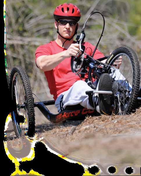 Take to the trails with the Invacare Top End Force CC Handcycle.