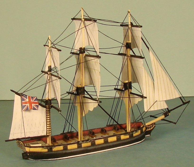 Kit #014 16-gun ship-rigged sloop, based on contemporary illustrations and modern
