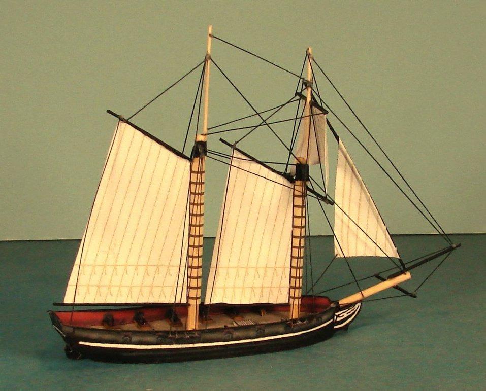 Can also be built as a generic late 18th, early 19th century flush decked sloop.