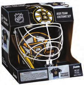 NHL TEAM KID S COSTUME SET The authentic NHL Kid s Team Sets include a molded plastic goalie face mask with SHOK-SORB foam liner and a team shirt. Available for all NHL teams.