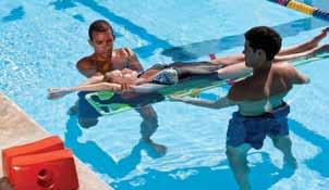Skill Sheet 263 2 The assisting lifeguard removes the headimmobilizer device, enters the water, submerges the backboard and positions the board