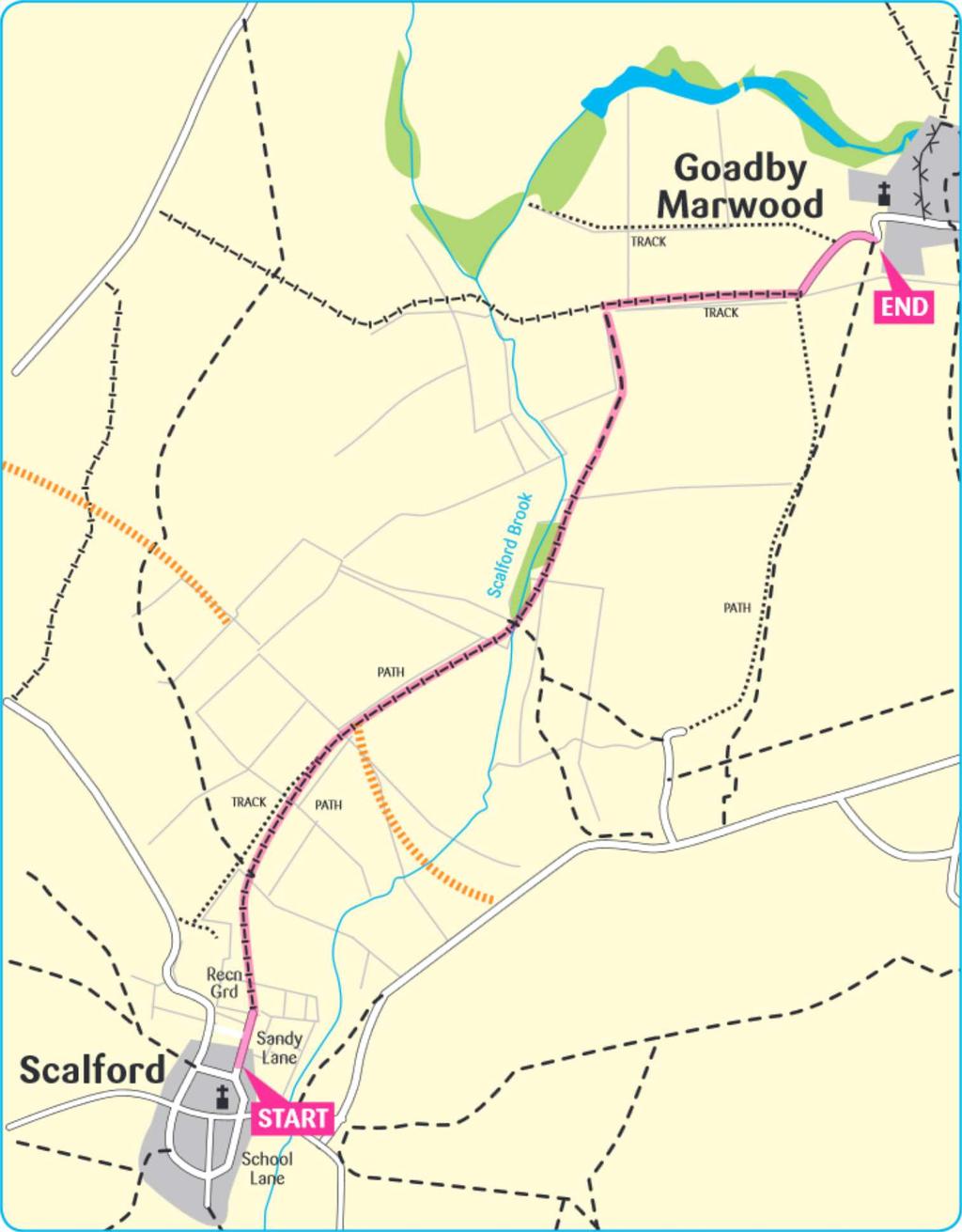 Scalford to Goadby Marwood (1½ miles/