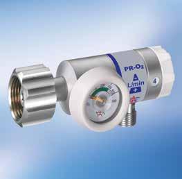 Pressure regulators with another connection to gas cylinders or with a different flow rate are available from ATMOS on request.