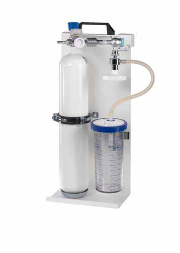 It is suitable for inhalation and insufflation as well as for short-term manual ventilation and short-term aspiration of blood, fluid or serous fluid.