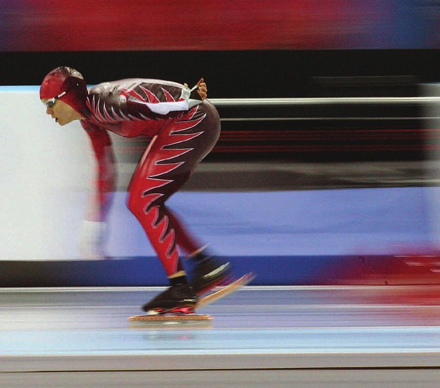 THE POWER OF SPEED Speed skating is one of the most exciting sports at the Winter Olympics. The name explains why. It s all about speed.
