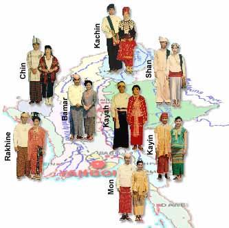 Rakhine, and Shan are regional languages.