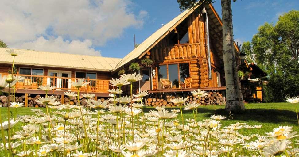 Built in 2001 and offering plush accommodations and gourmet food, the 7,000 square foot architecturally-crafted cedar wilderness resort is unique in this part of the world.