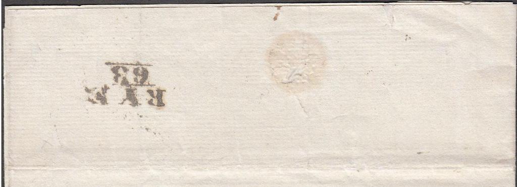 'SOUTHAMPTON/80' mileagemark (Type 30), letter dated June 2nd 1822.