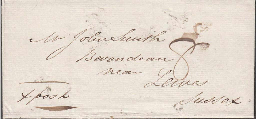 1823 wrapper (flaps removed) Thetford to London with THETFORD/88 circular