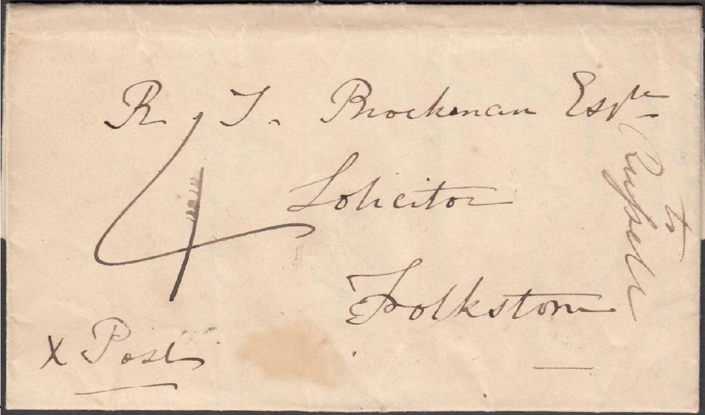 1831 wrapper Pontefract to Henry Taylor Esq Furnivals Inn old Coffee House Holborn