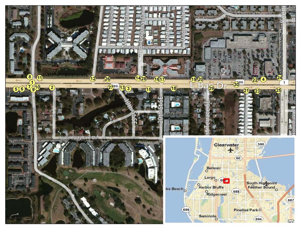 Overview Map East Bay Drive from