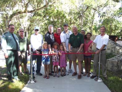 a.m. The Grand Opening and Ribbon Cutting Ceremony took place at the entrance to Tomoka State Park.