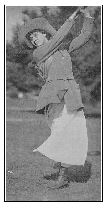 MEN VS. WOMEN GOLFERS 195 by Robert Gardner in the Intercollegiate. Some of the men who did the eighteen holes in 87 or less were: Albert Seckel, 81 ; George Stanley, Intercollegiate champion, 85; E.