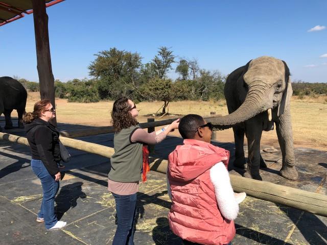 The Johnsons and McNeely's with tour guide, Natalie We started off in the Limpopo, where the first stop was the elephant