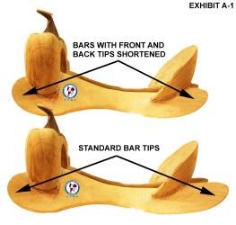 REAR BAR TIP In general the length of the rear bar tip should not be a problem except when the tip is abnormally short.