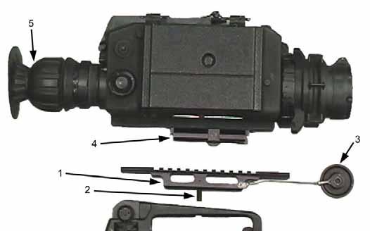 FM 3-22.9 Figure 2-35. Mounting TWS on an M16A1/A2/A3. b. M16A4/M4-Series Weapons (Figure 2-36).
