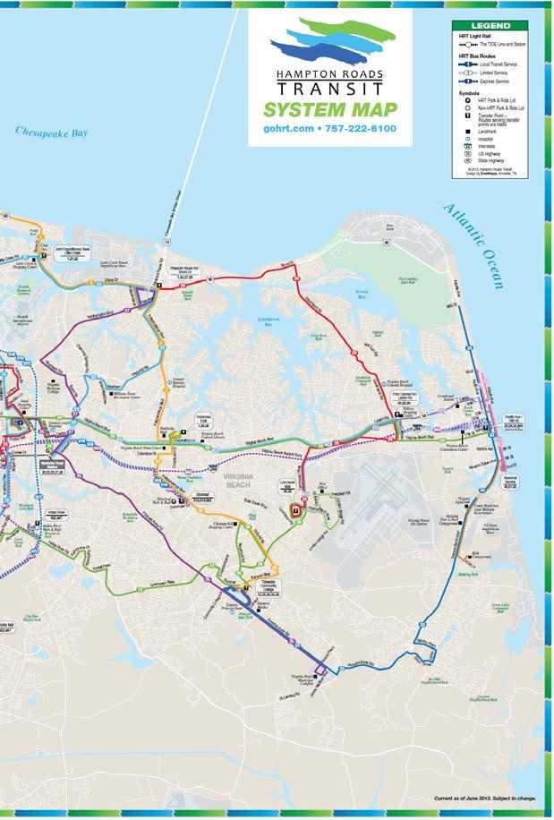 Bus Network 18 Routes within VB Approximately 125,000 trips a week 9