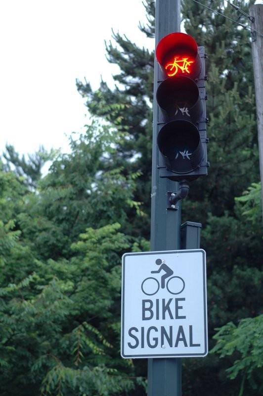 during the red signal phase. Source: City of Columbus BIKE SIGNALS Bike signals are traffic signals designed specifically for bicycle traffic.