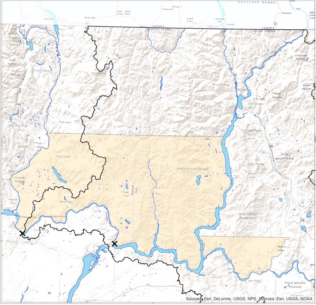 Mainstem Chinook Spawning Habitats - CCT Transboundary Reach 36 mi Lake Rufus