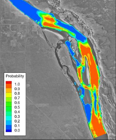 Mainstem Chinook Spawning Habitats - CCT 2-D Hydrodynamic Model: depth, velocity, substrate, channel-bed slope Extrapolate Habitat Area Spawner Capacity Lake Rufus