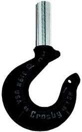 Shank Hooks for Swaging SEE APPLICATION AND WARNING INFORMATION On Pages 50-51 S-319SWG Wide range of sizes available: Working Load Limit: 0.35-14 tonnes Wire Rope sizes: 5 mm thru 30 mm.