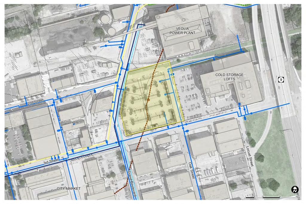 Site Analysis Grand and 3 rd are primary utility corridors for steam, natural