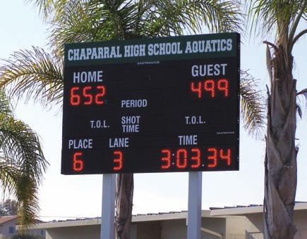 PRODUCTS NUMERIC SCOREBOARDS Daktronics offers both horizontal and vertical numeric scoreboards.
