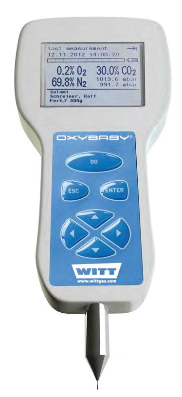 6.0 for O2 or O2/CO2 premium version Cordless hand held oxygen or combined oxygen and carbon dioxide analyser for checking modified atmospheres in food packs.