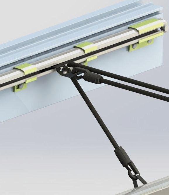 B) If the rails are mounted on horizontal surface (roof sticks), use different brackets. Then the length of the rails may need to be cut acc. to mounting possibilities.