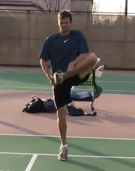 leg Extend up on the toes if possible Feel the stretch in the hip on the outside of the held