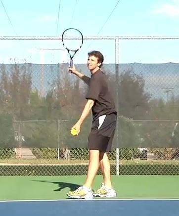 the ball Extend the legs explosively while accelerating the racquet Be aware of