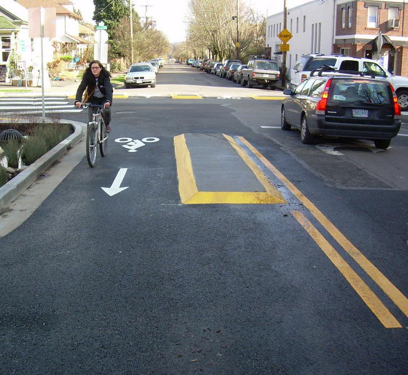It is preferable to have wide outside lanes on such roadways to create safe bus and bicycle passing opportunities.