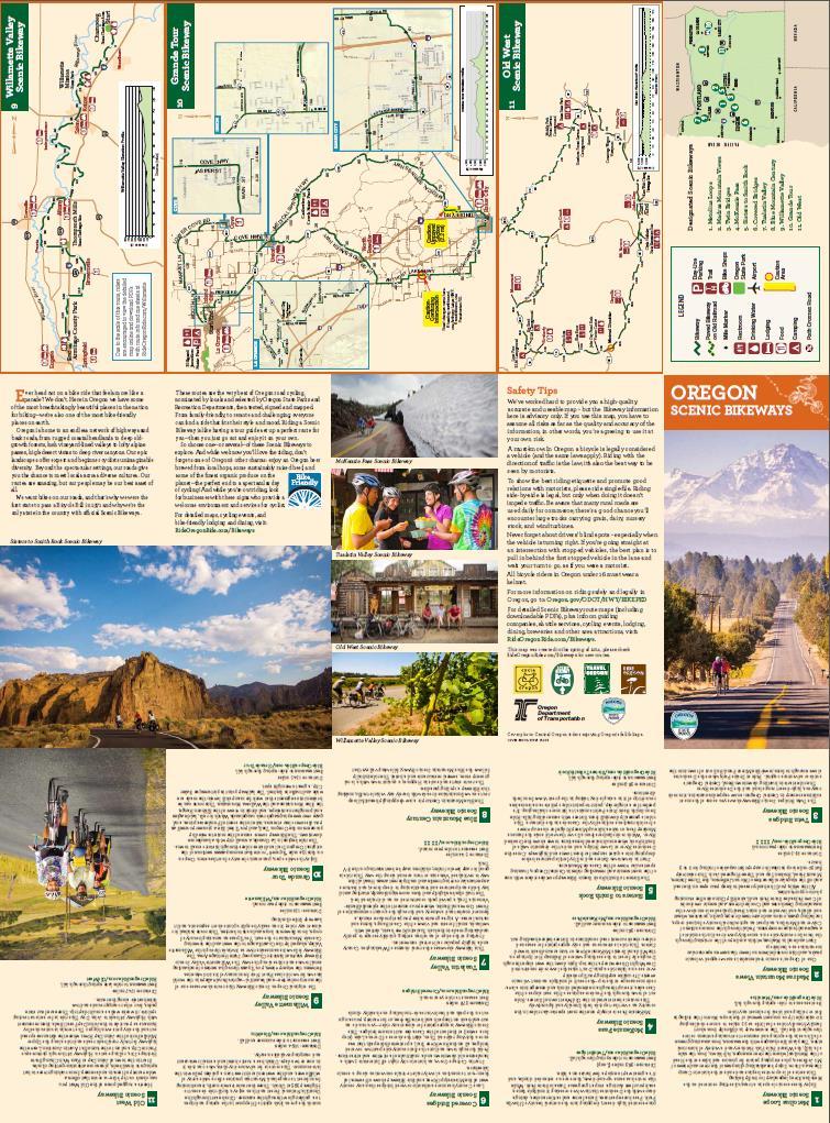 MARKETING + PROMOTIONS FOR OREGON SCENIC BIKEWAYS Branding Statewide map guide Promotional