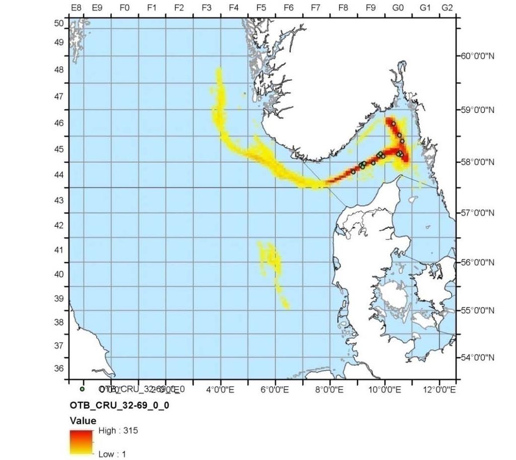 North Sea: Bottom otter trawl targeting Crustaceans (OTB_CRU_32-69_0_0) Observed Total (IV) Total number of vessels 0 4 Number of vessels with VMS 0 4 Number of trips 0 67