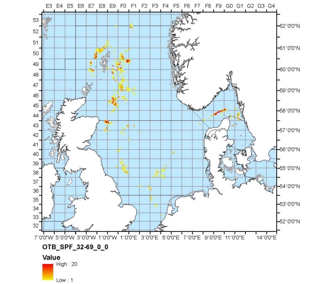 North Sea: Bottom otter trawl, targeting small pelagic species (OTB_SPF_32-69_0_0) Observed Total