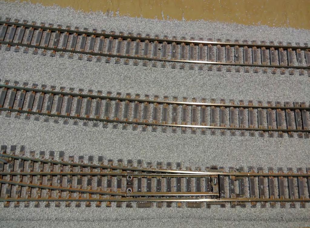 Ballasting Track Run your thumb along the top of the