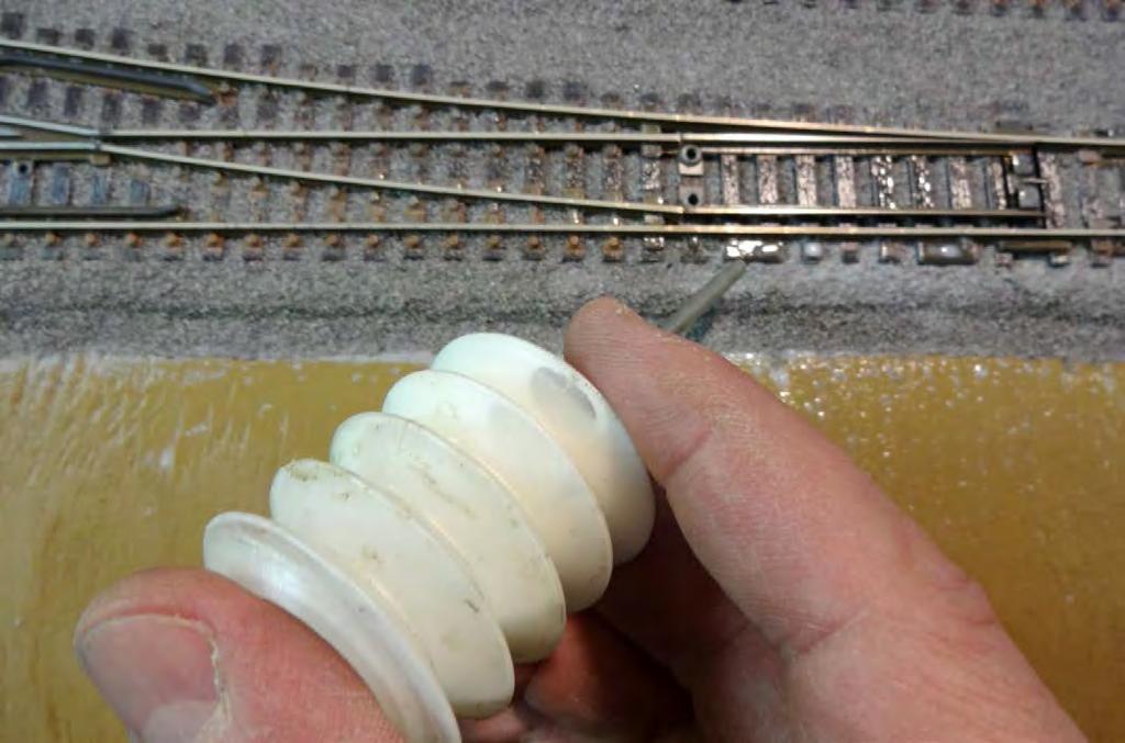 Ballasting Track Try to drip the Matte Medium onto the