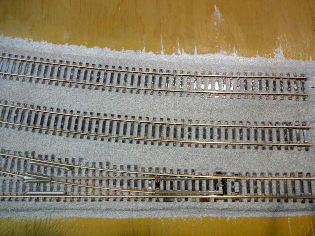 Ballasting Track Apply the diluted Matte Medium drop